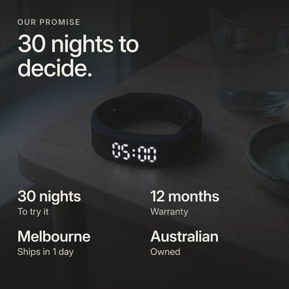 Our promise: 30 nights to try it, a 12-month warranty, ships from Melbourne in 1 business day, Australian owned.